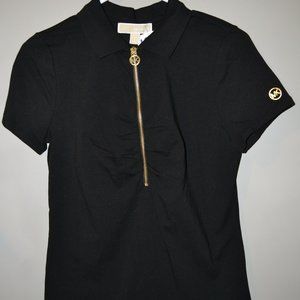 Michael Kors collared zip-up t-shirt
